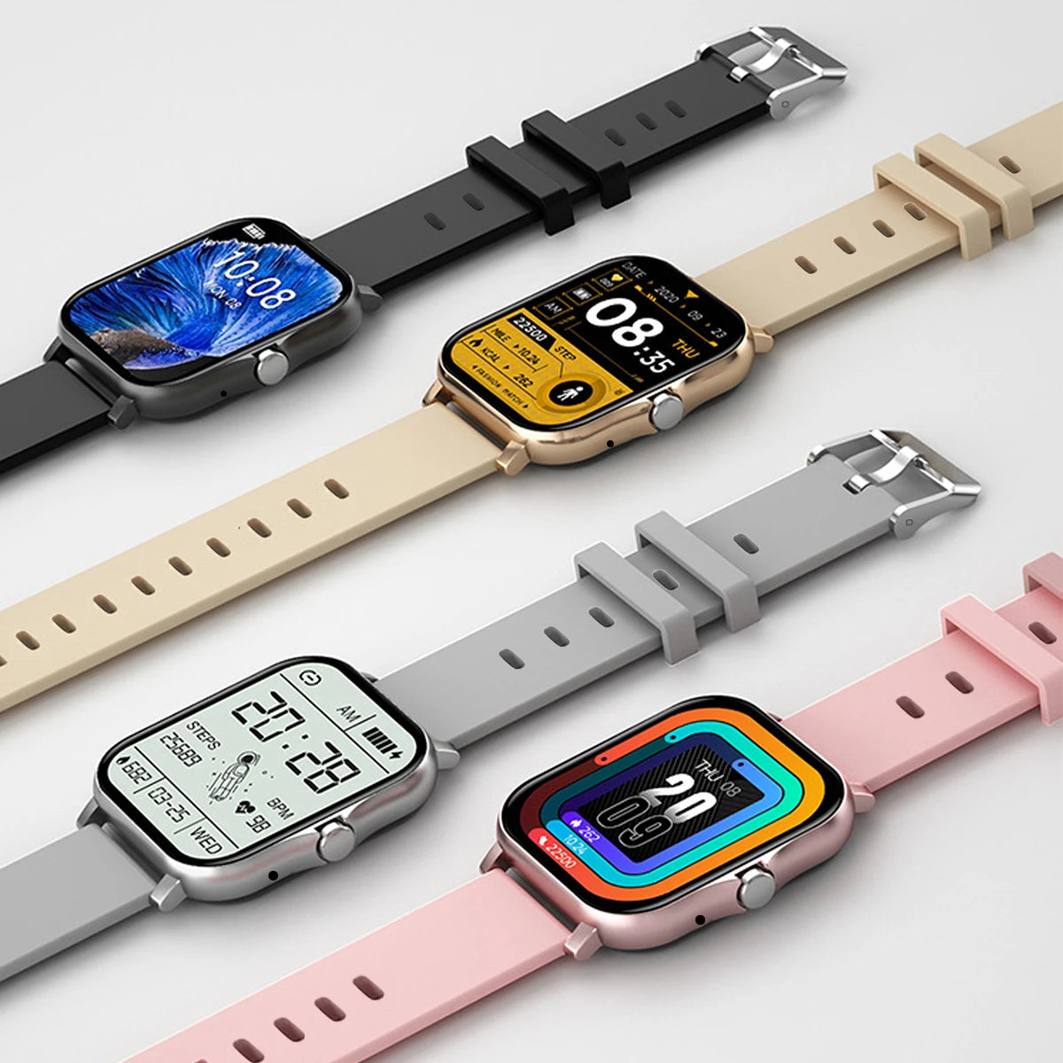 Smartwatch für Fitness mit Blutdruckmessung und Touch-Display