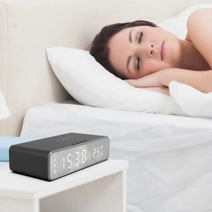 Wireless Charger Wecker mit Thermometer und LED-Display