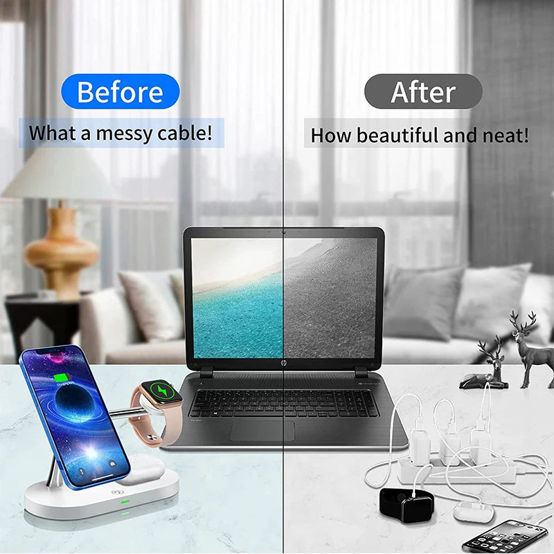 3in1 magnetische Ladestation für iPhone, Apple Watch und AirPods